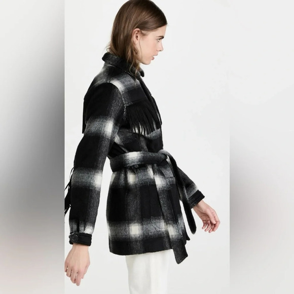 MOTHER Women’s The Fringe Patch Coat Size L - Picture 5 of 13